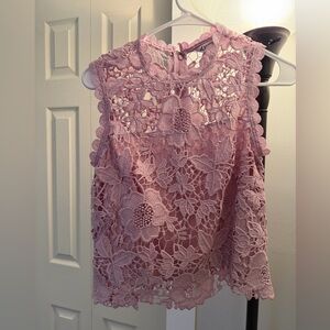 Nanette Lepore Lavender Lace Blouse